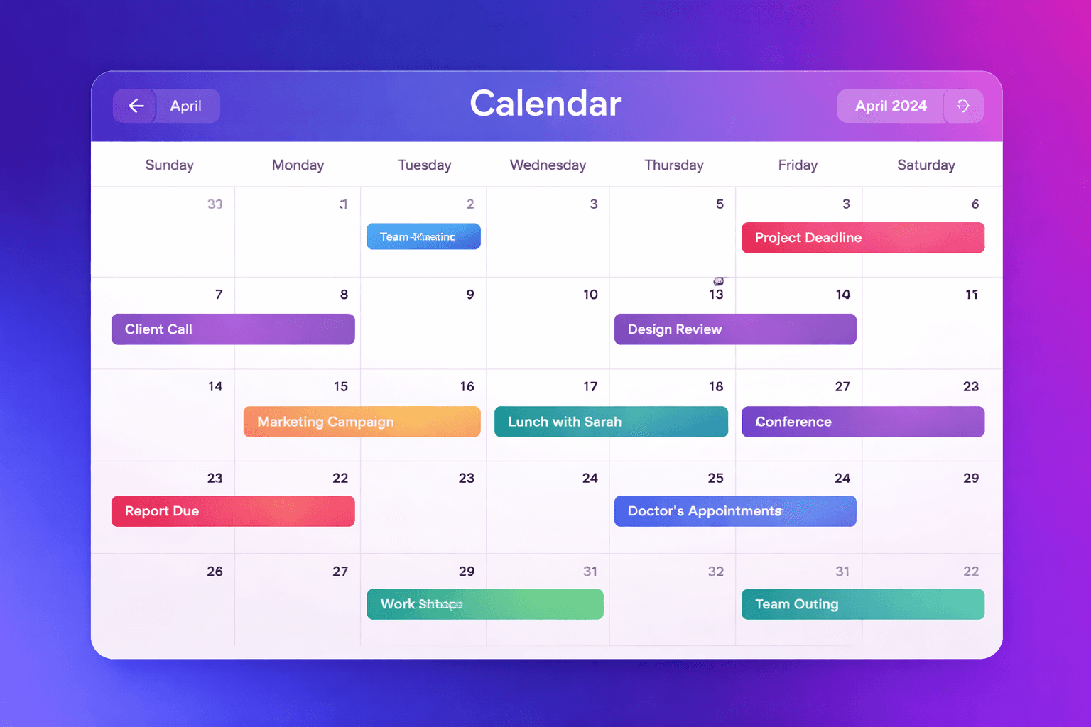 Sticky notes laid out on a board for weekly workflow planning