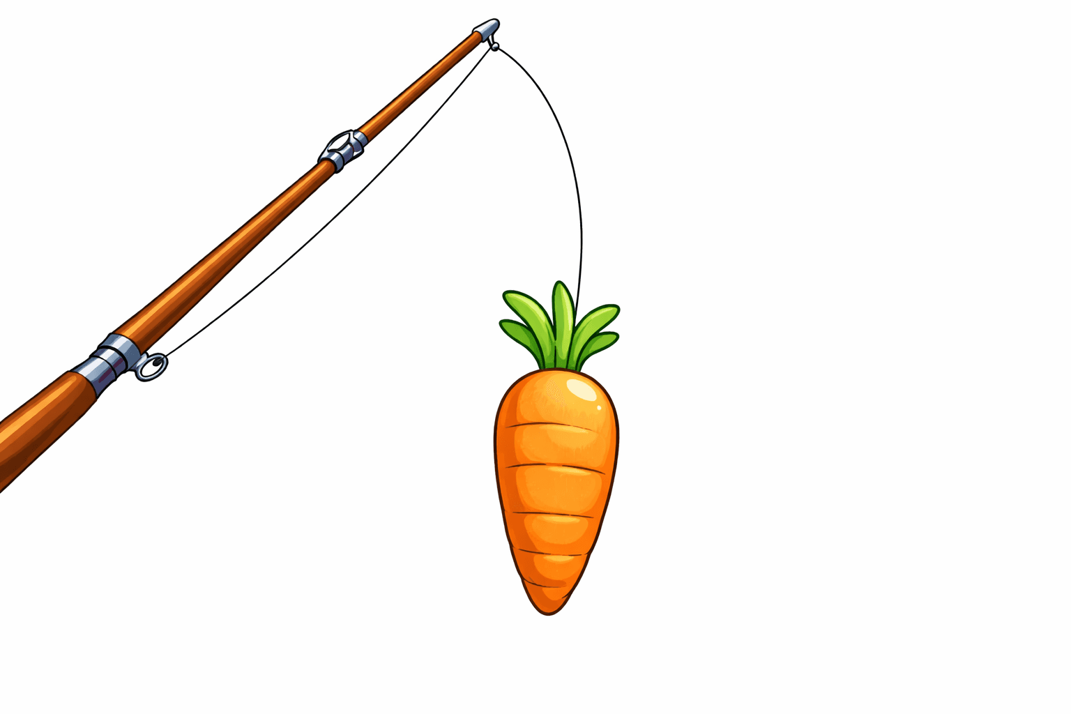 Carrot illustration representing review incentive